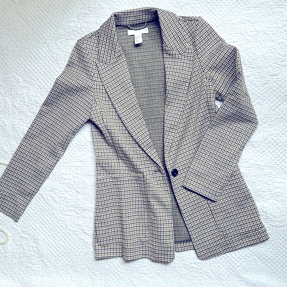 H&M Brown tan long blazer
